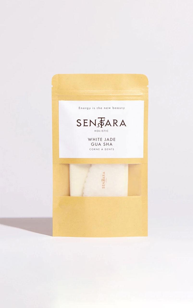 Gua Sha Corne à Dents - Jade Blanc