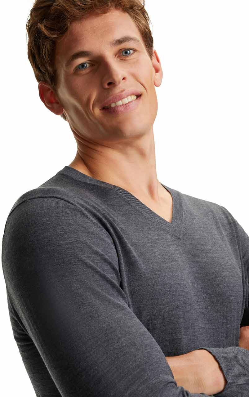 Men´s V-Neck dark grey