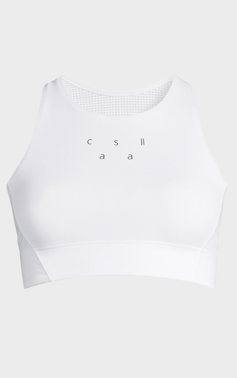 Iconic Longline Sports Bra White, AB
