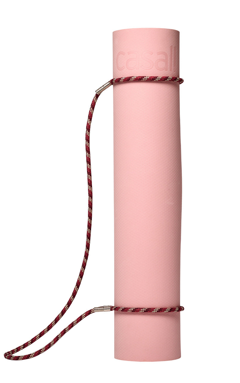Braided Yoga Carry Strap Raspberry