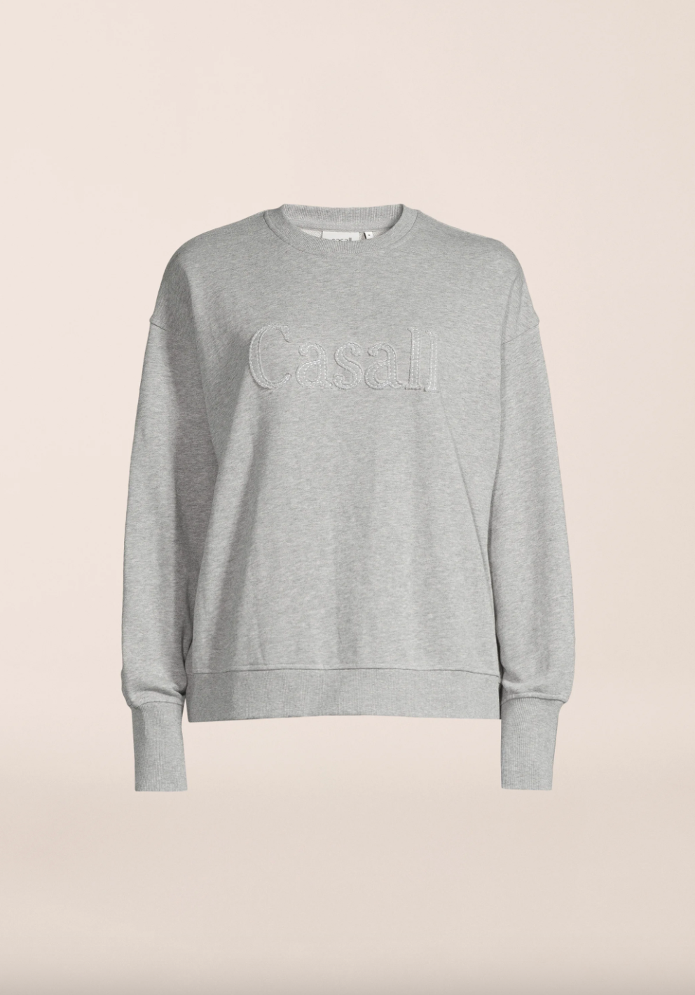 Terry Spring Graphic Crew Grey Melange