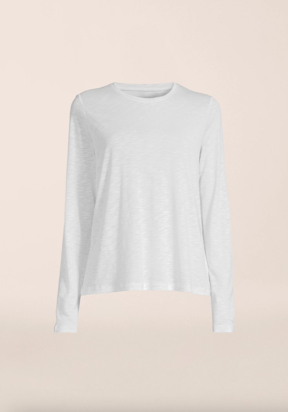 Soft Texture Long Sleeve White
