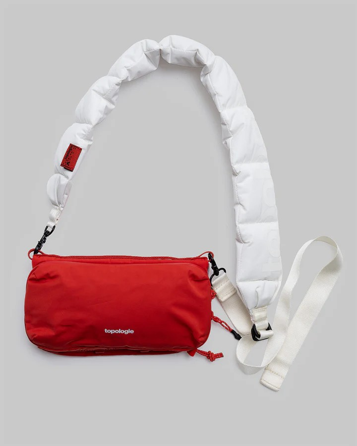 Bottle Sacoche Medium Red Tech Sateen