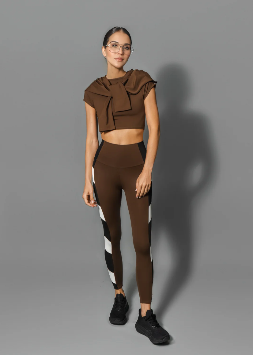 Single Arrow Legging Dark Chocolate