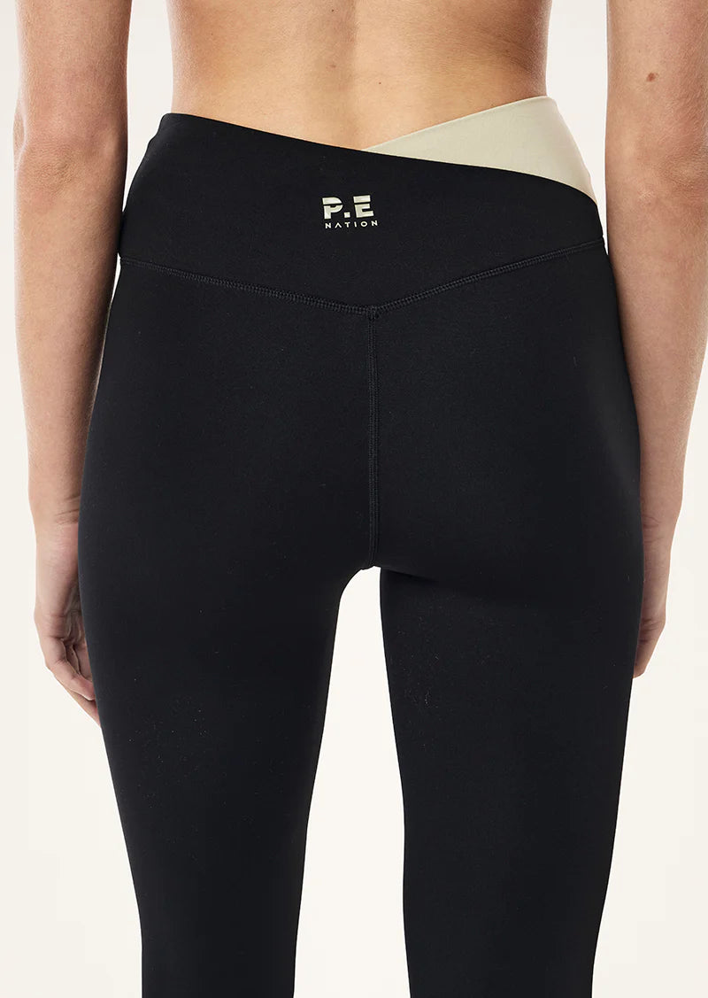 WANDER F L LEGGING BLACK / BISCUIT