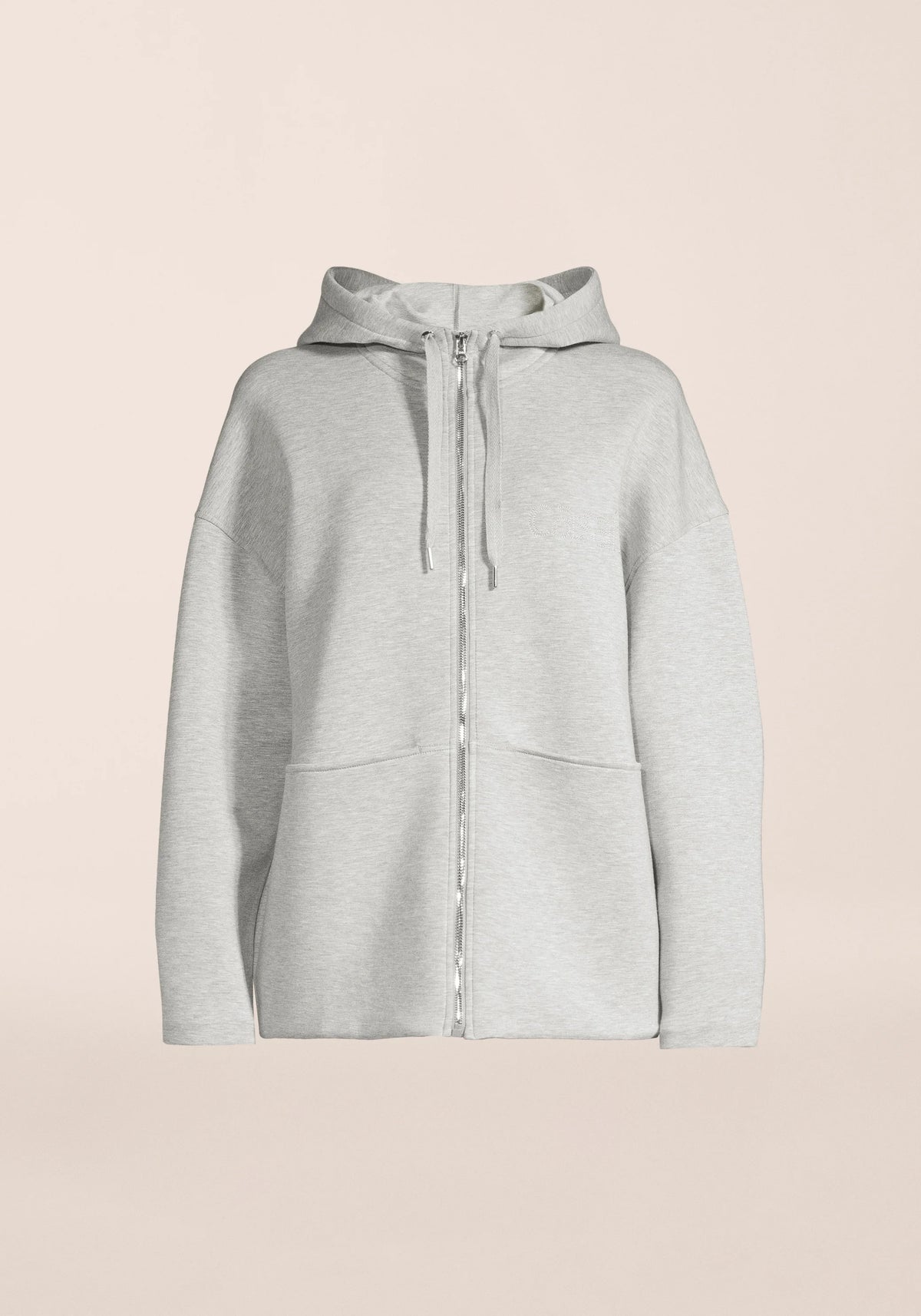 Scuba Billow Zip Hoodie Grey Melange