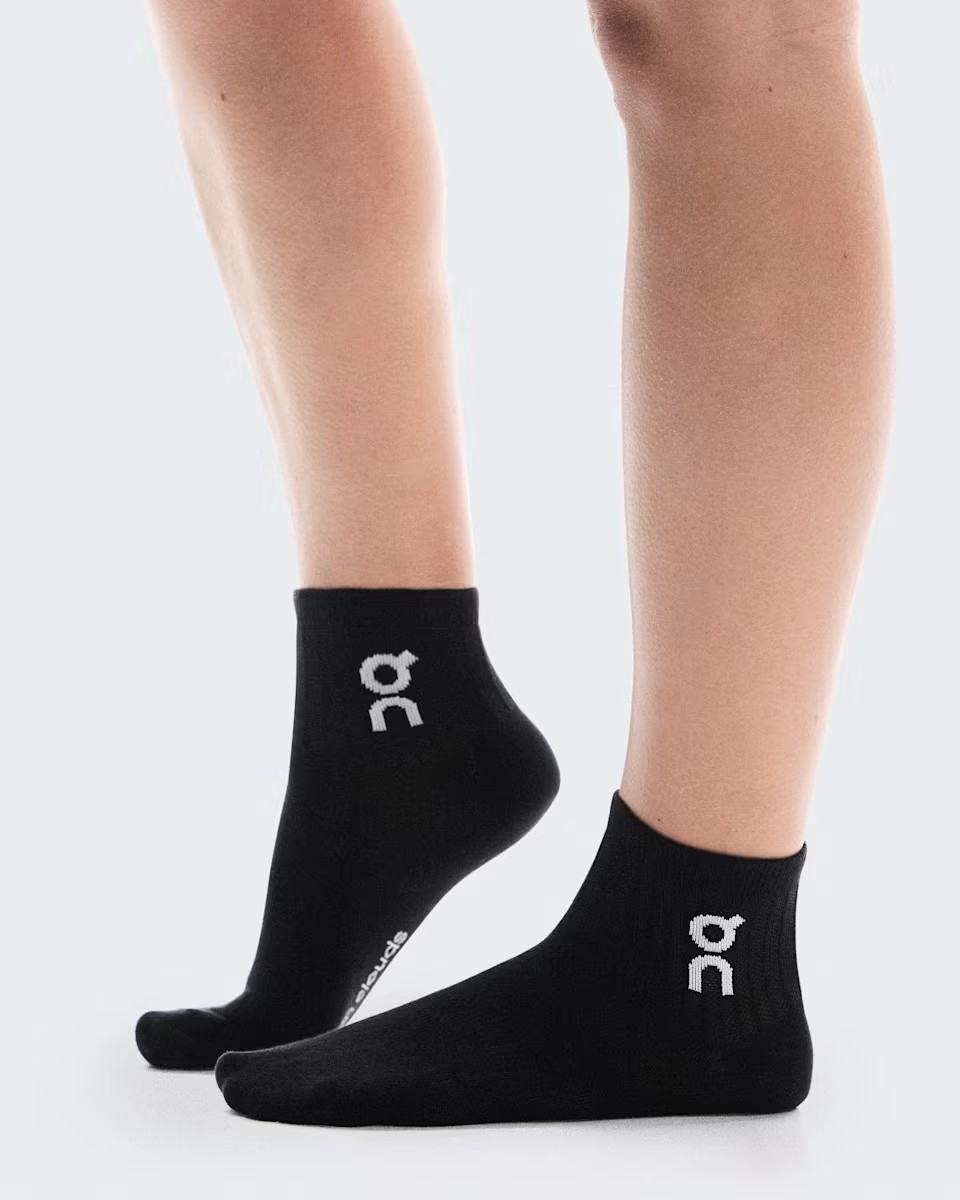 Logo Sock Mid 3P Unisex Black