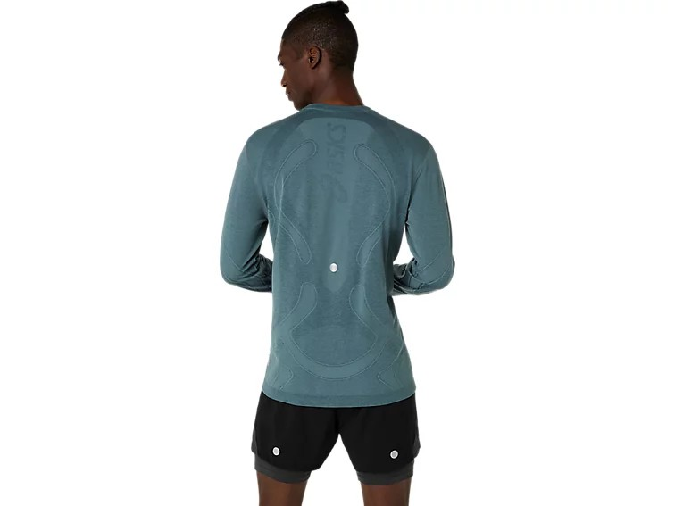ROAD SEAMLESS LS TOP FOGGY TEAL
