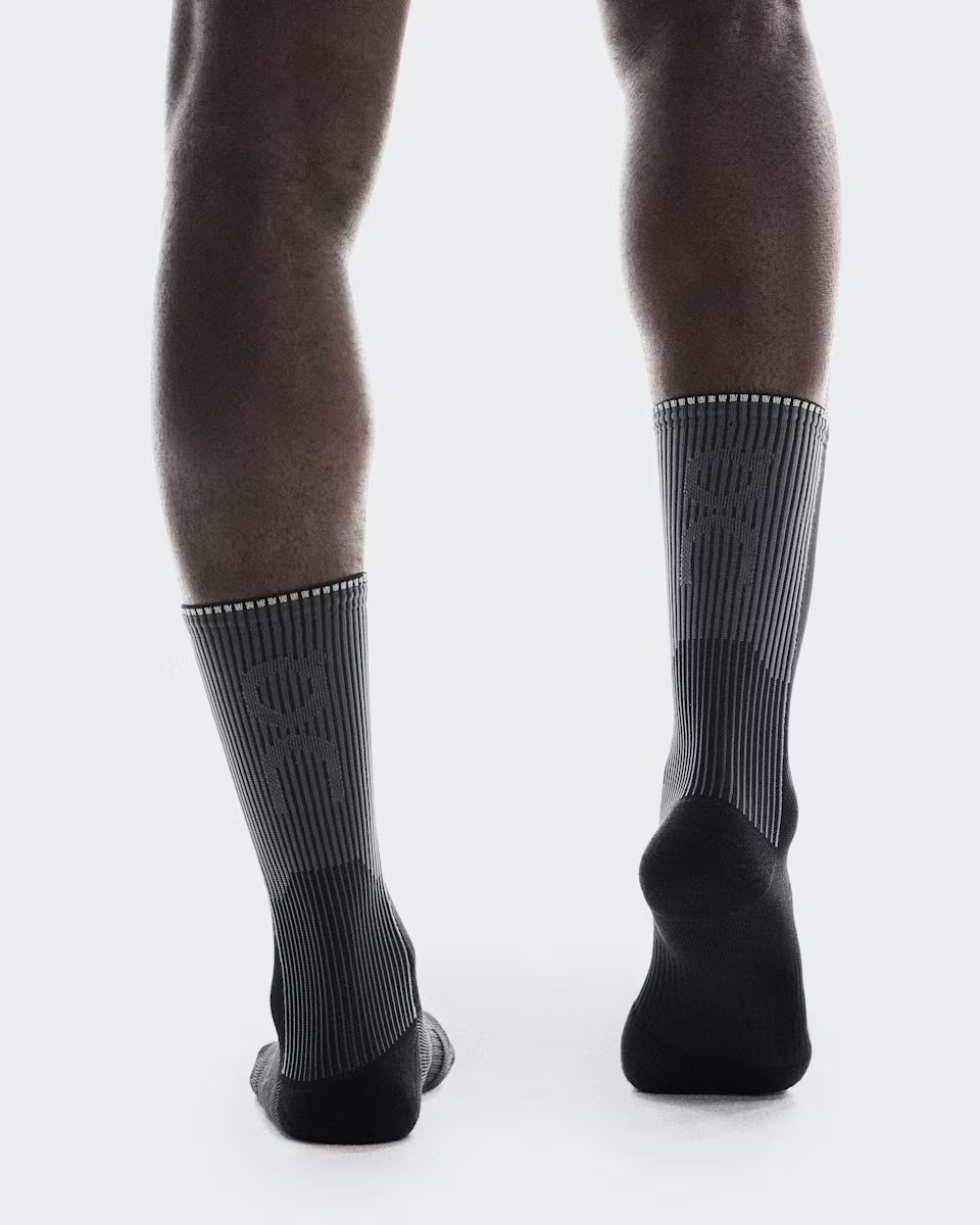 Performance Run Sock High Unisex Black | Eclipse