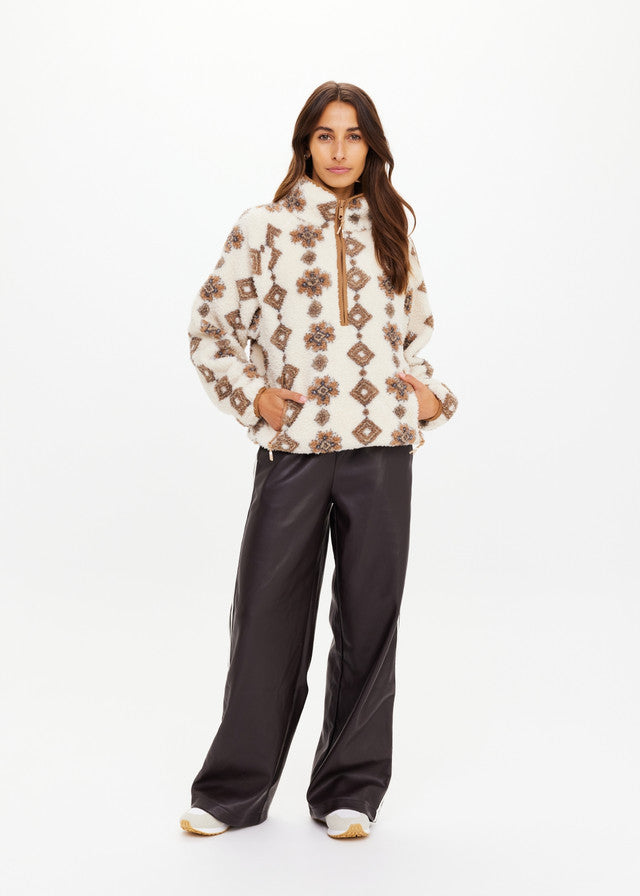 HARLOW FLEECE PULLOVER ABSTRACT