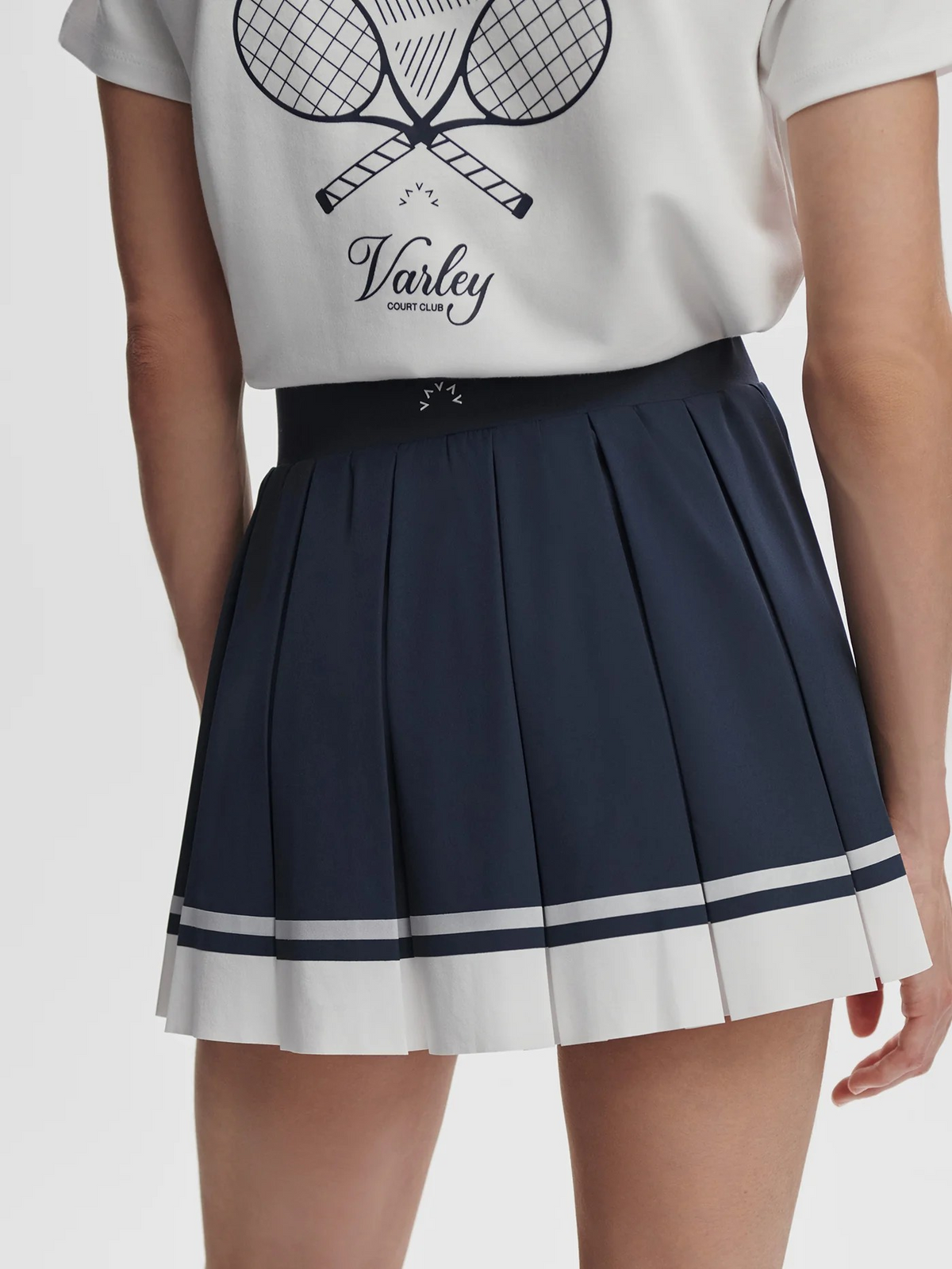 mariam midrise skort 14.5 blue nights/white