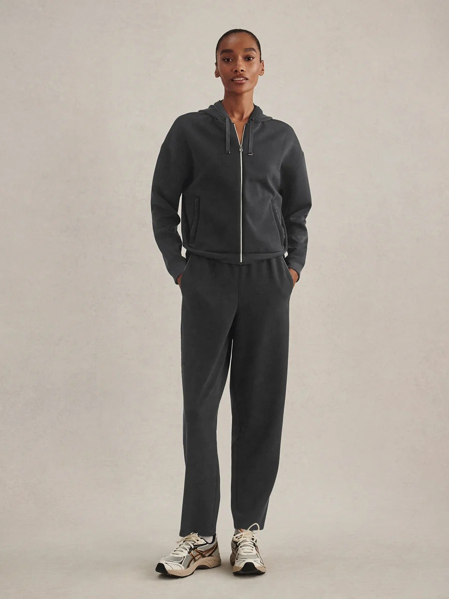 jorgie zip through hoodie black