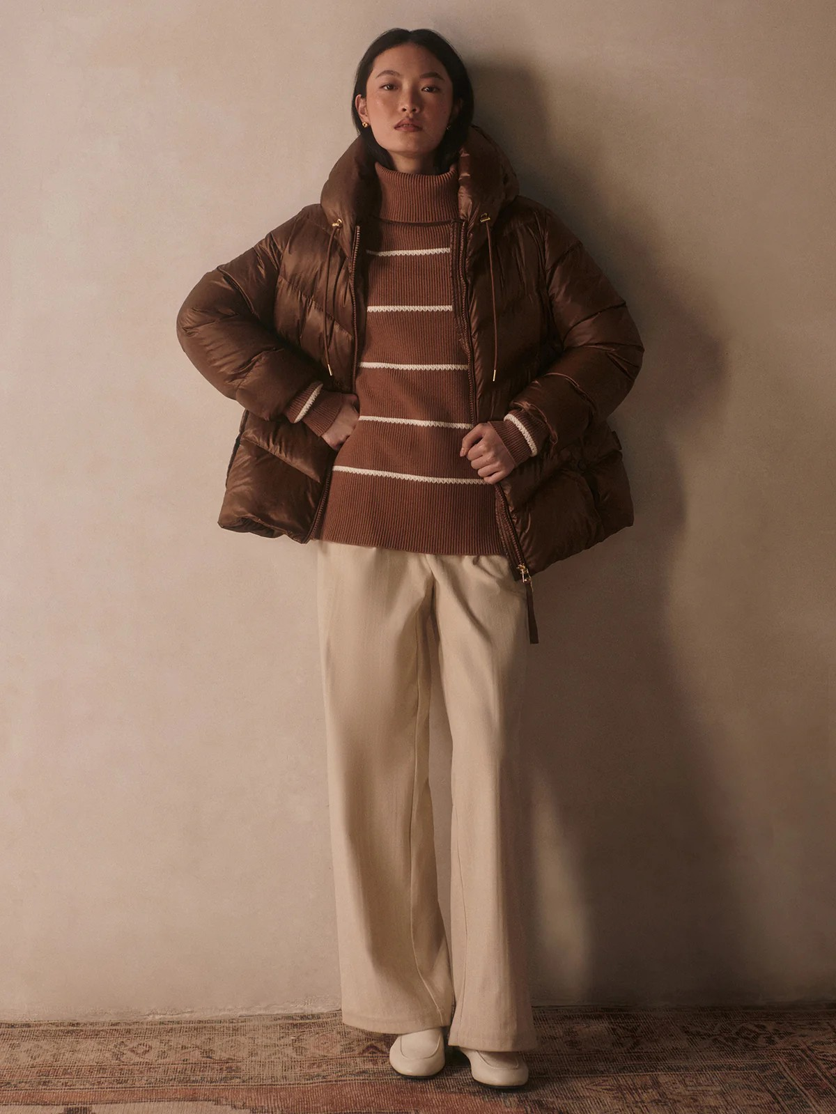 madelina lightweight down jacket cocoa dust