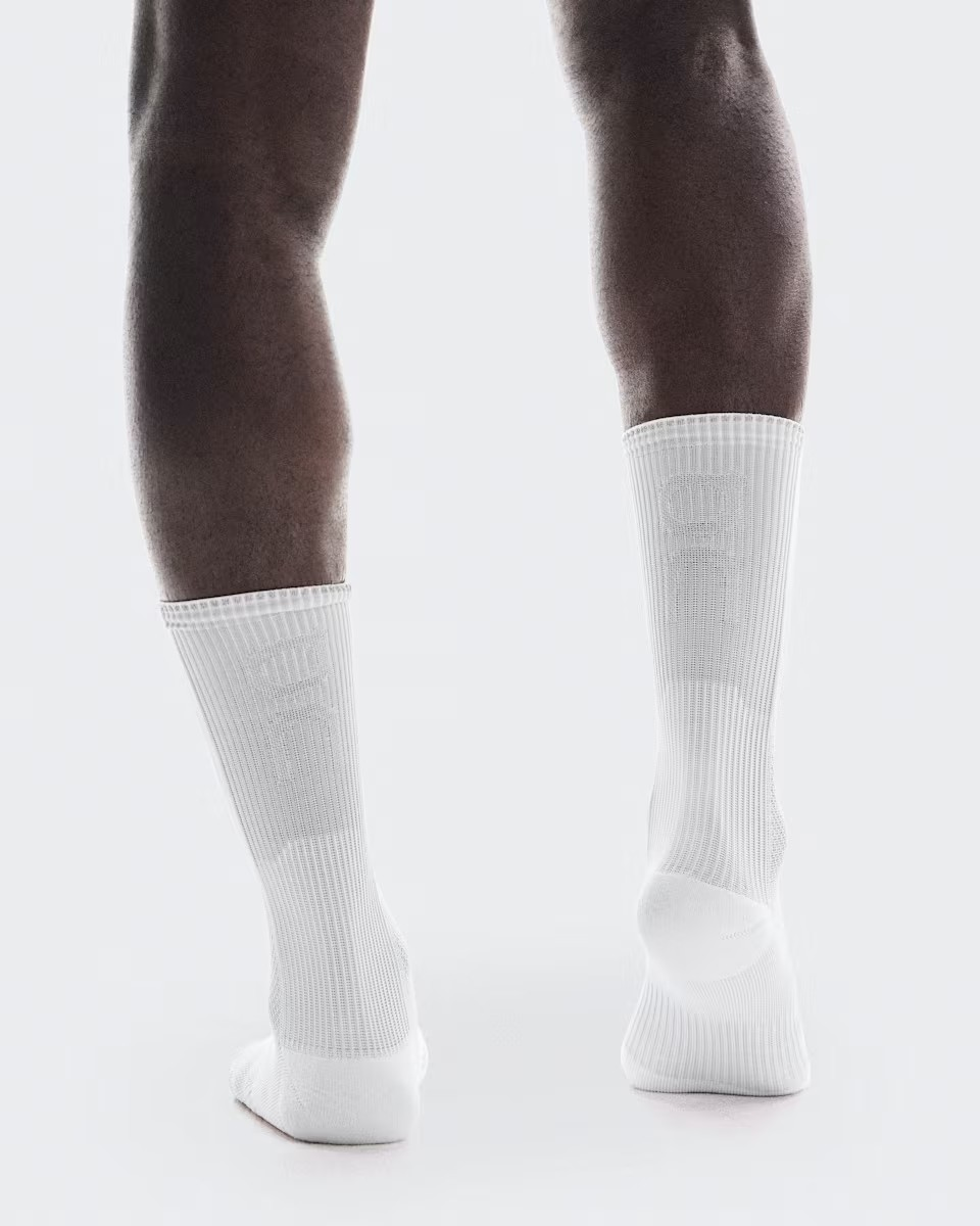Performance Run Sock High Unisex White | Glacier
