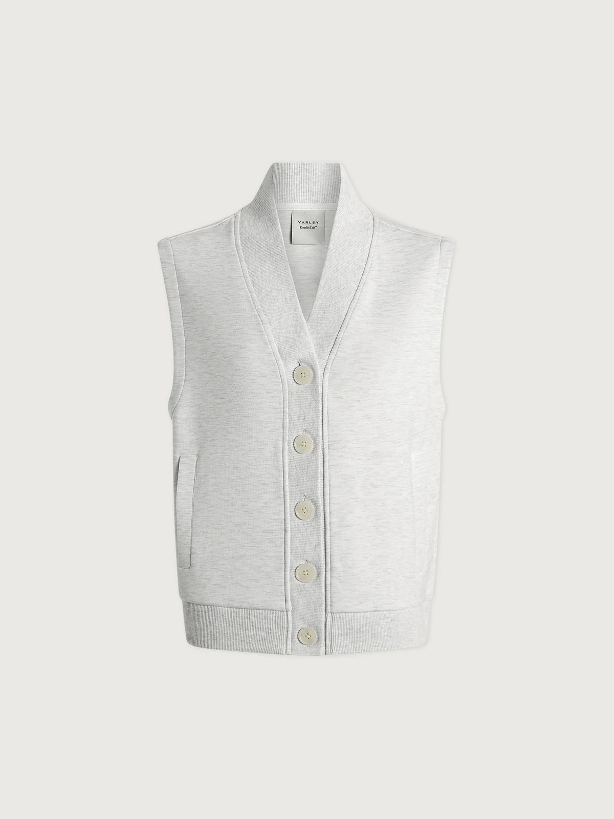 vicky button gilet ivory marl
