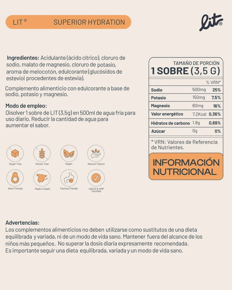 LIT Daily Hydration - Salty Peach