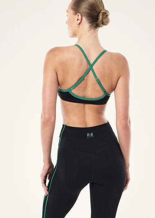 REVEAL SPORTS BRA BLACK/AMAZON