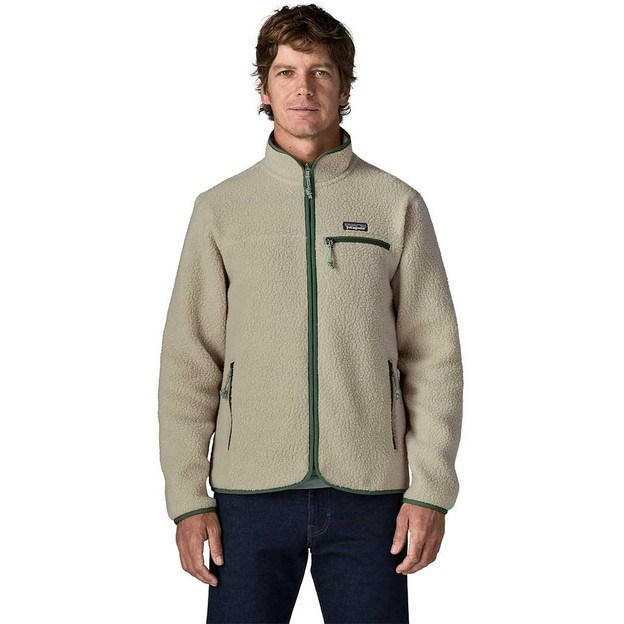 M's Retro Pile Jkt Pelican w/Canopy Green
