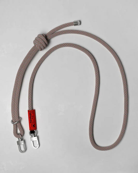 8mm Rope Strap Grey/Red/Blue Lattice