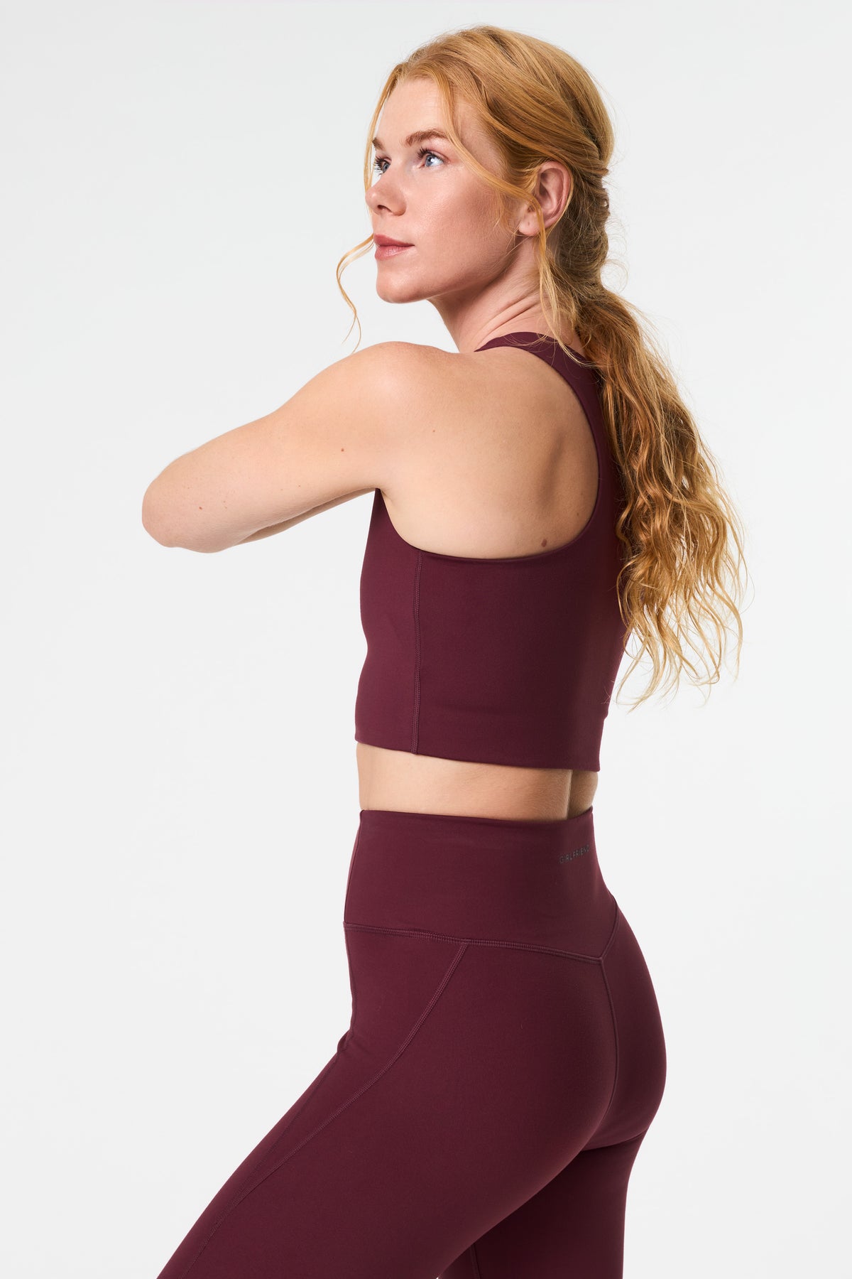 Compressive High-Rise Legging, 7/8 Mulberry