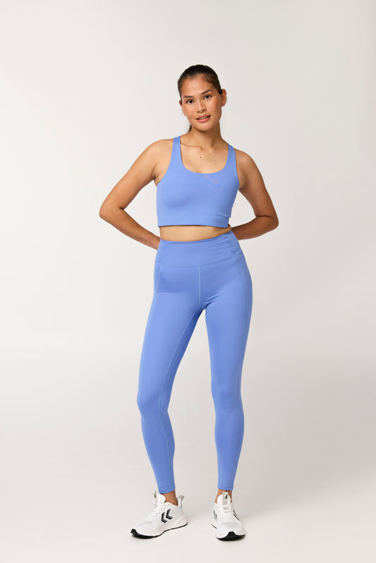 Compressive High-Rise Legging, Long Periwinkle