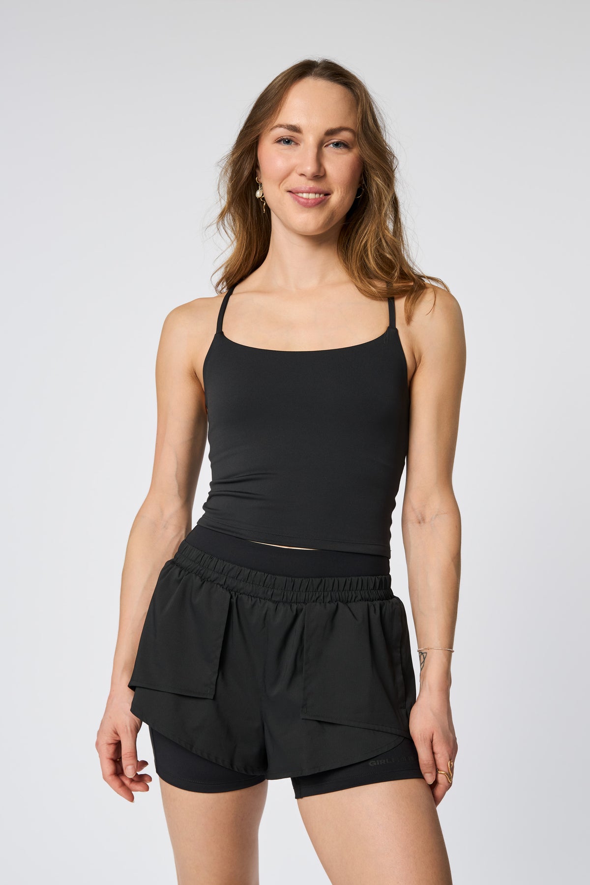 FLOAT Willa Strappy Tank Black