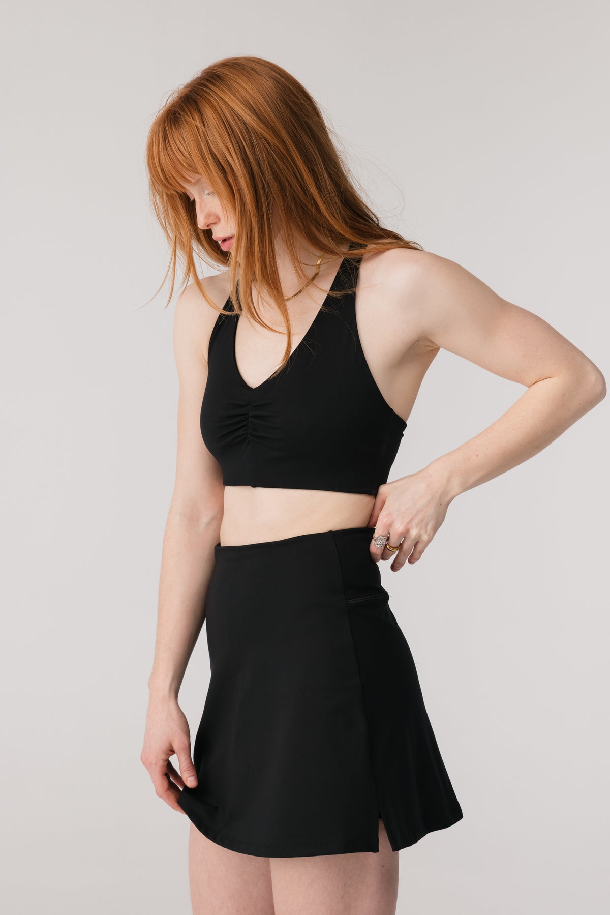 The Skort High-Rise Black