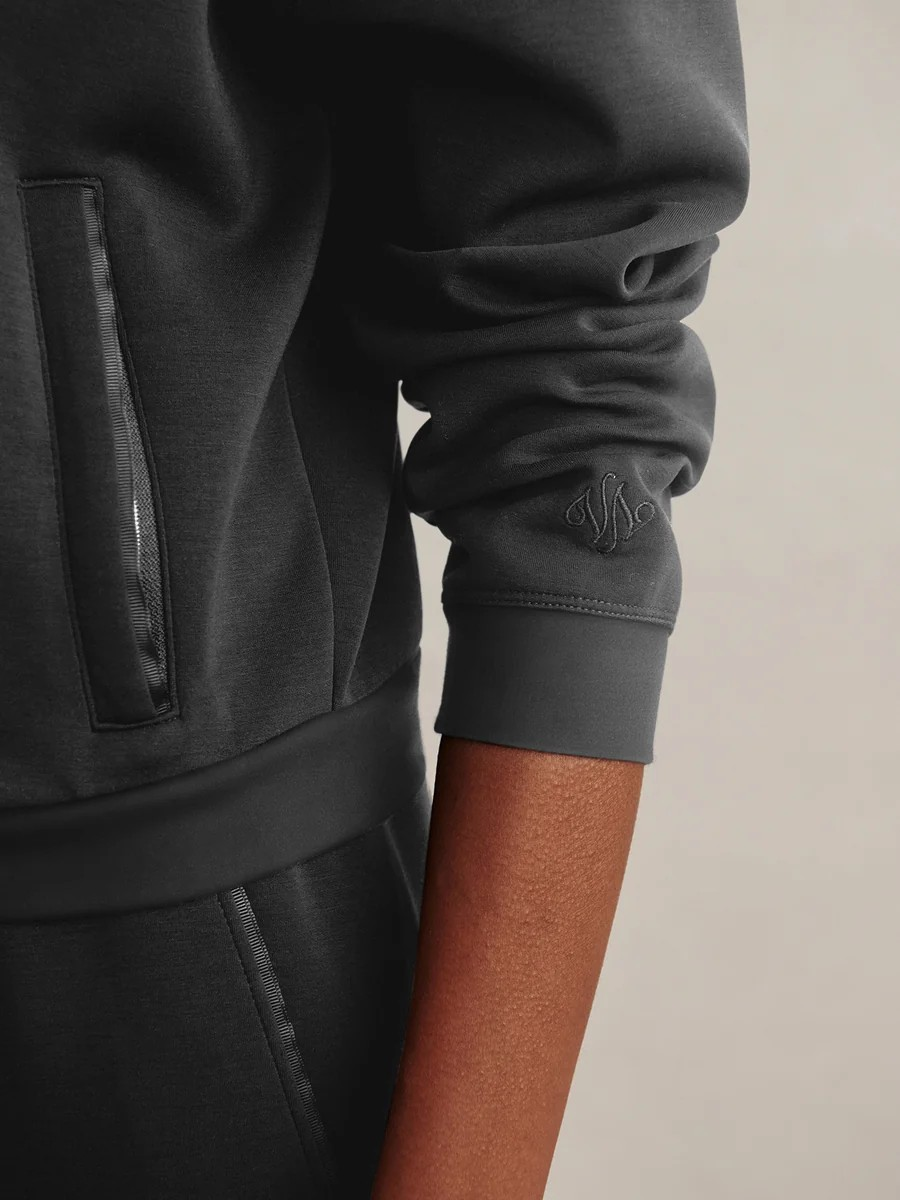 jorgie zip through hoodie black