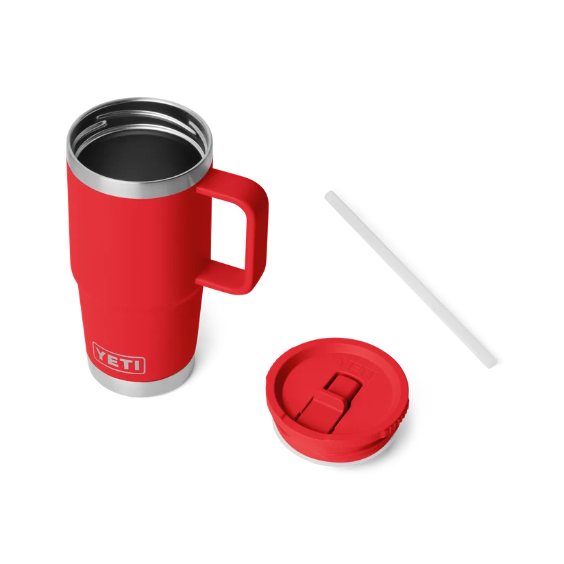 Rambler 20 Oz (591 ml) Travel Straw Mug Rescue Red