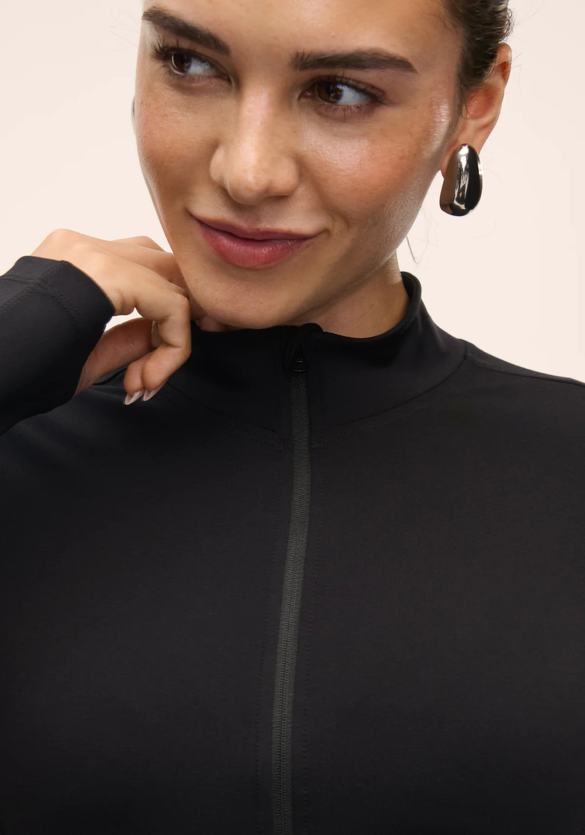 Soft Touch Zip Jacket Black