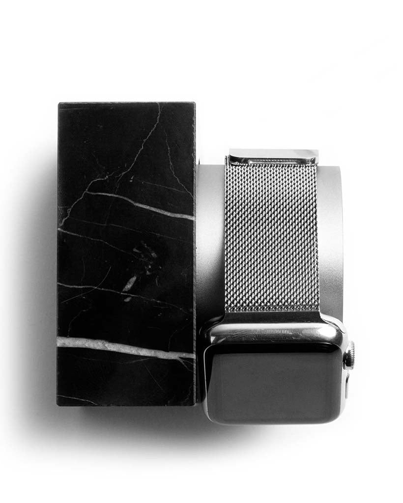 DOCK-APPLE WATCH MARBLE-BLACK