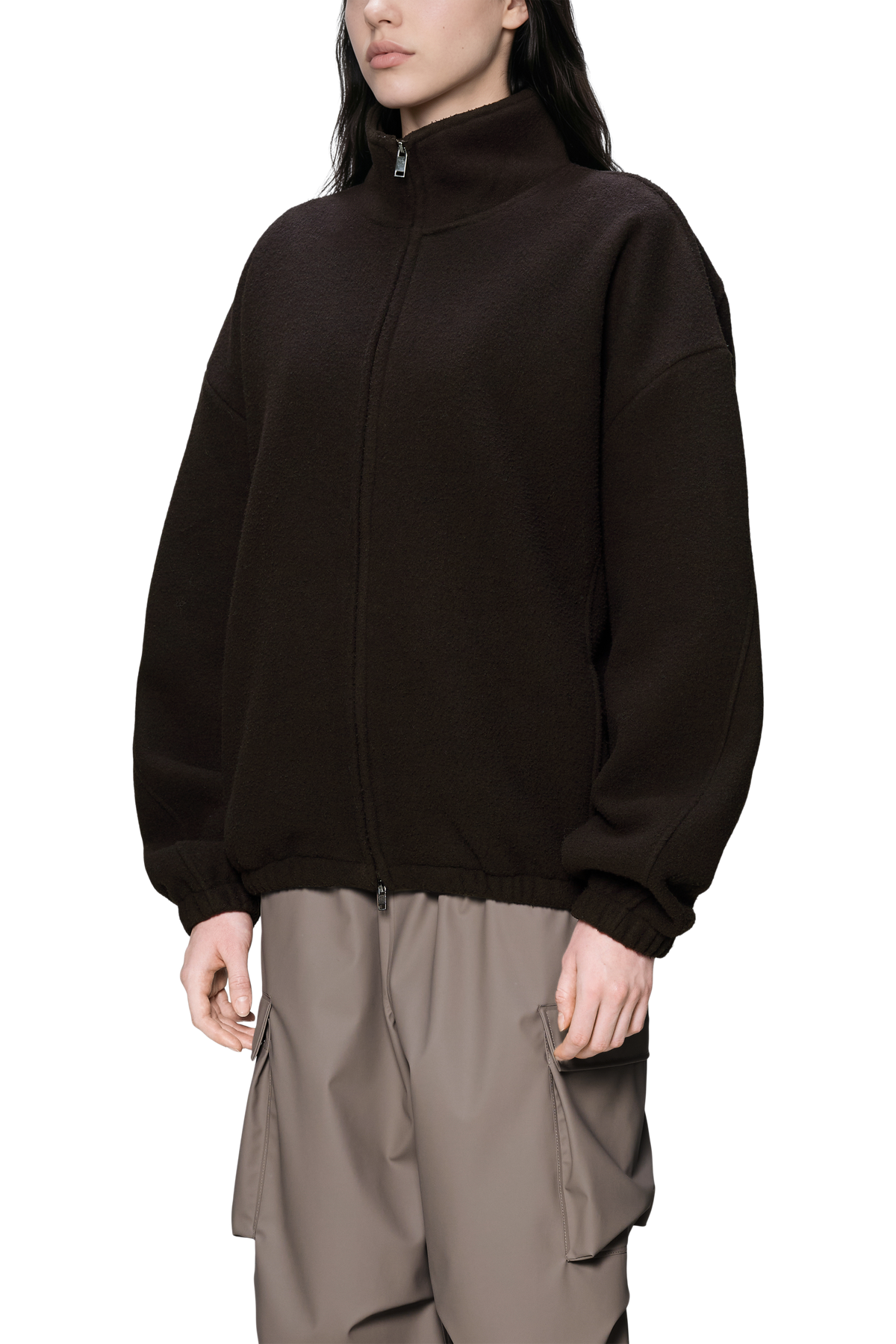 Fleece Zip Jacket Bark