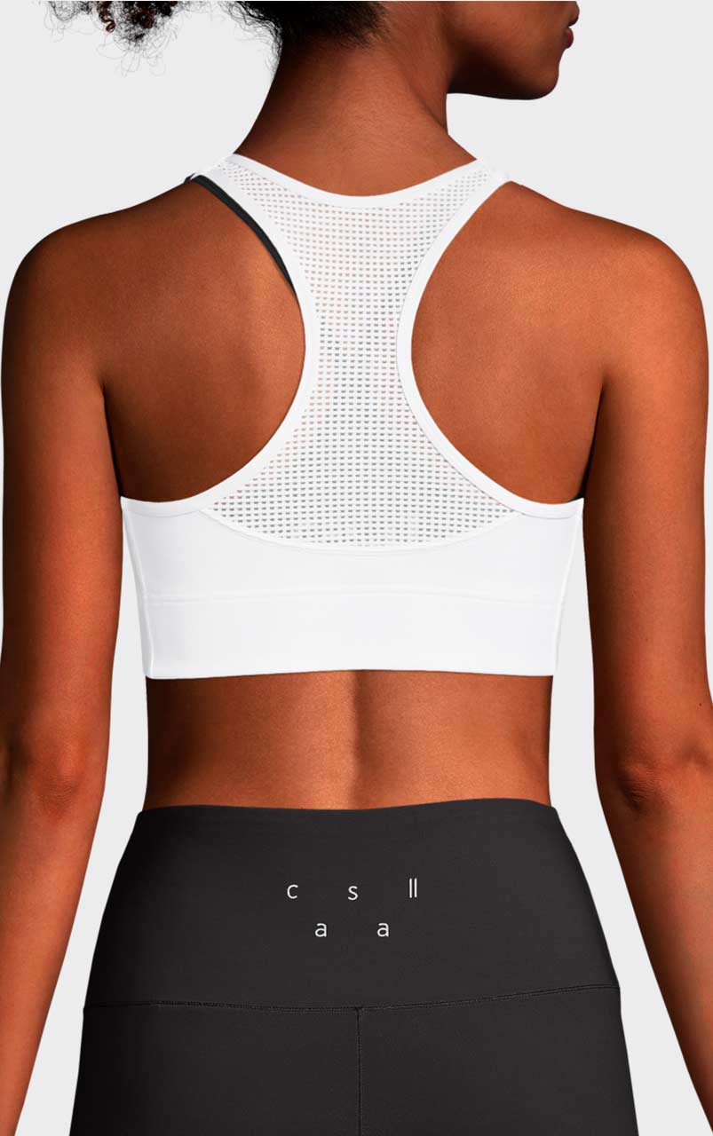 Iconic Longline Sports Bra White, AB