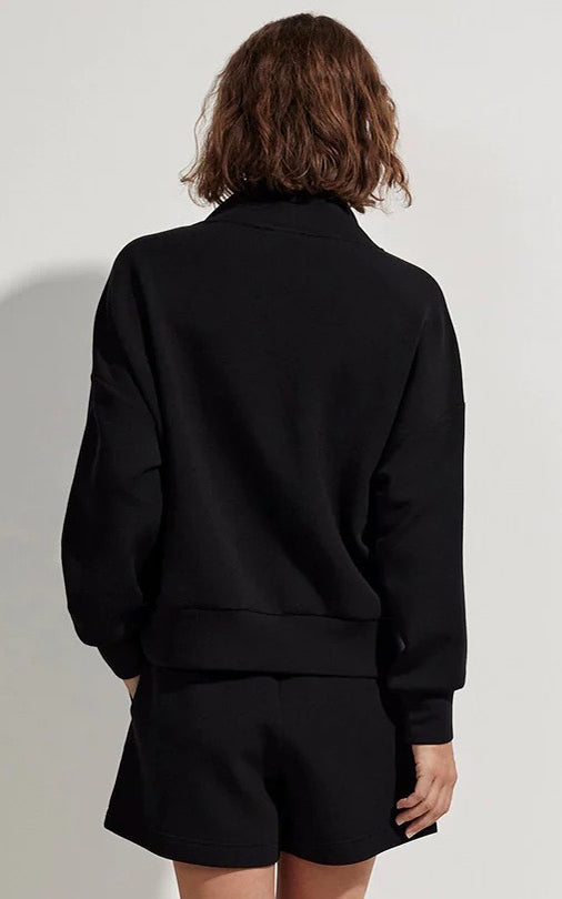Hawley Half Zip Sweat Black