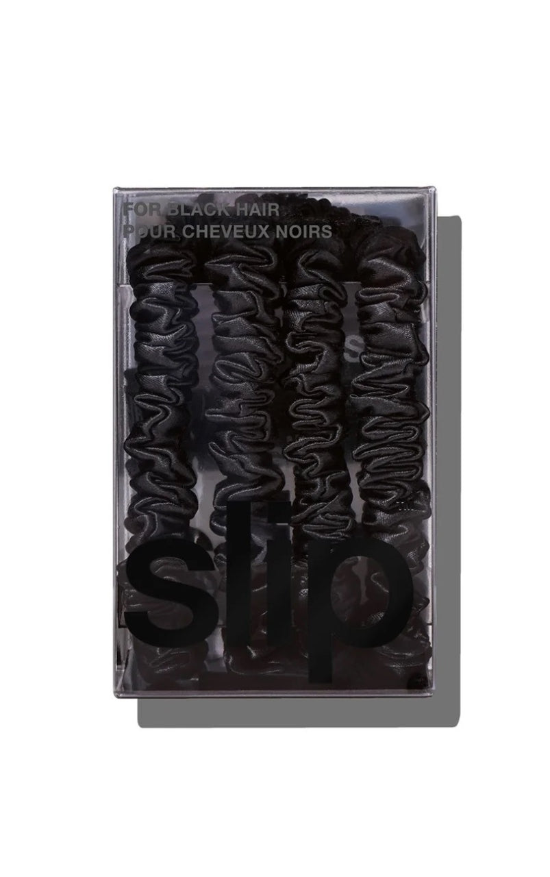 Skinny Scrunchies - Black (set of 4)