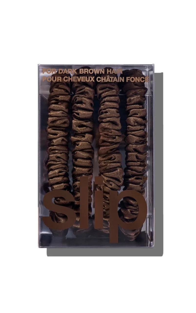 Skinny Scrunchies - Dark Brown (set of 4)