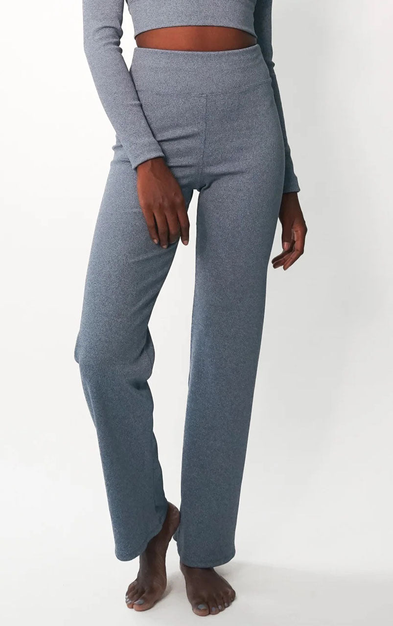 Ella Pant- Rib Stone Blue