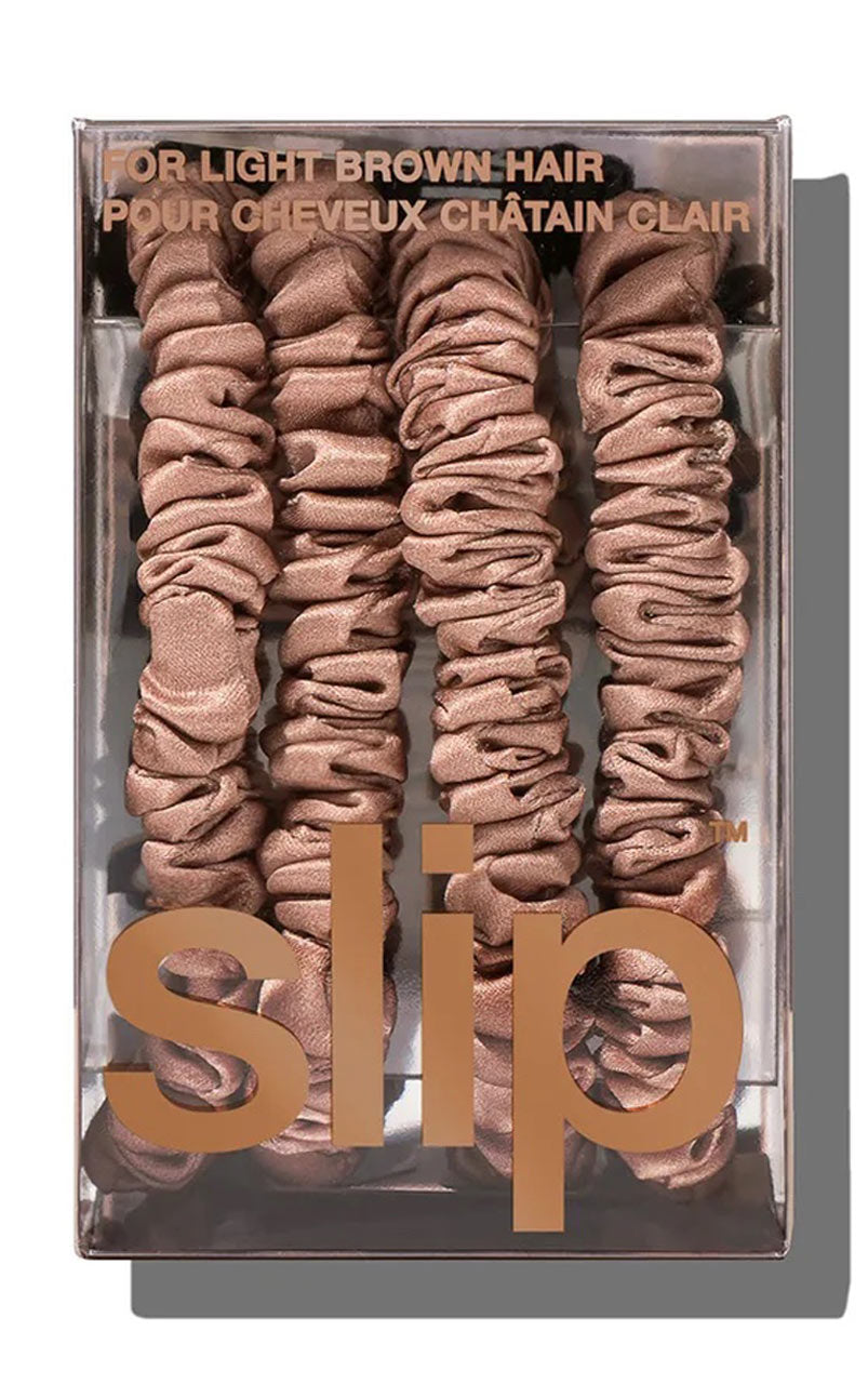Skinny Scrunchies - Light Brown (set of 4)