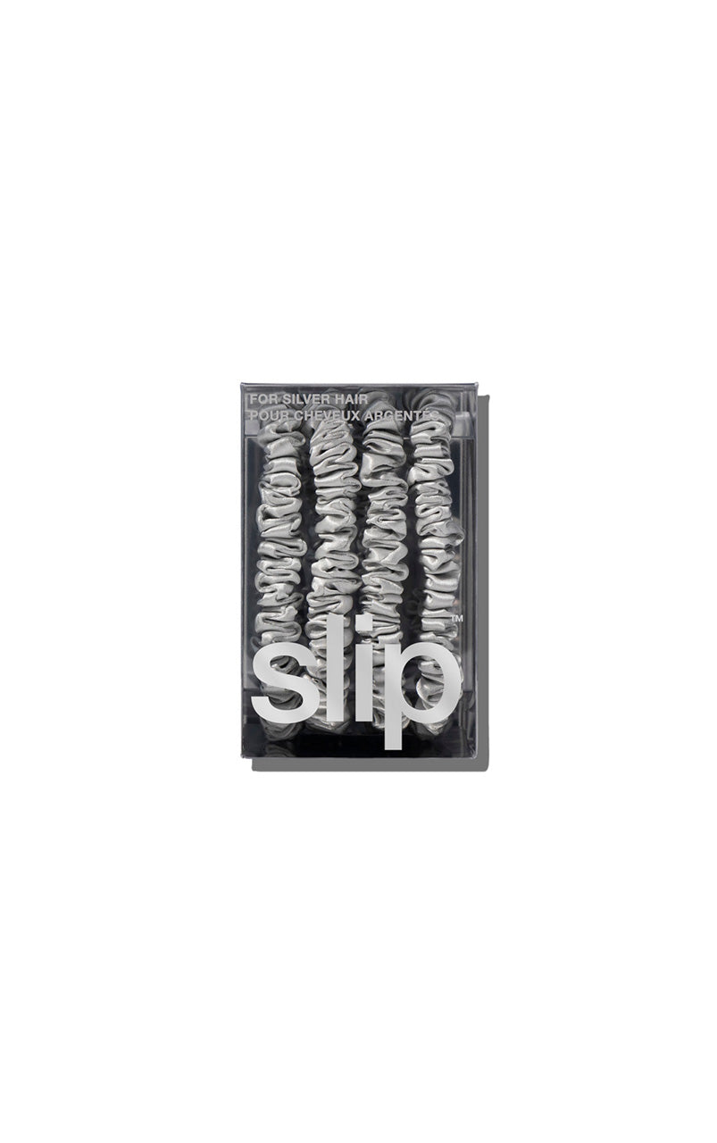 Skinny Scrunchies - Silver (set of 4)