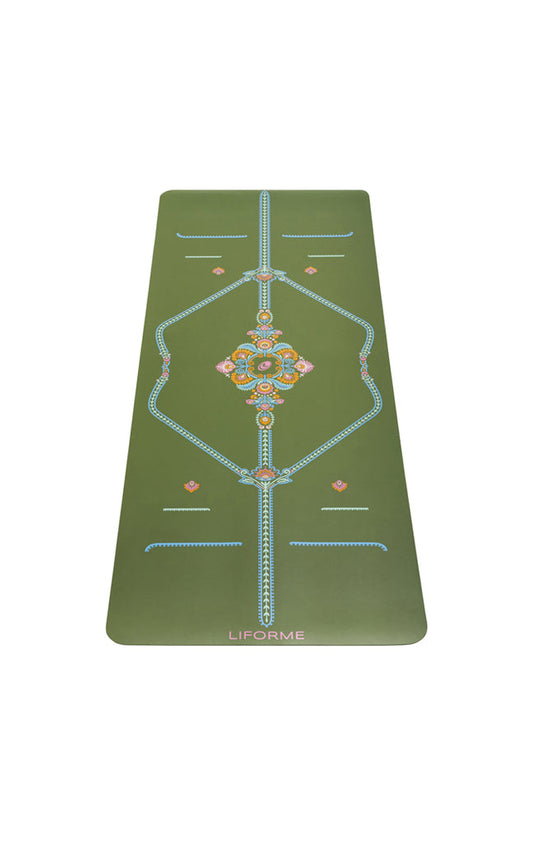 Liforme Mindful Garden Yoga Mat - Olive/Floral