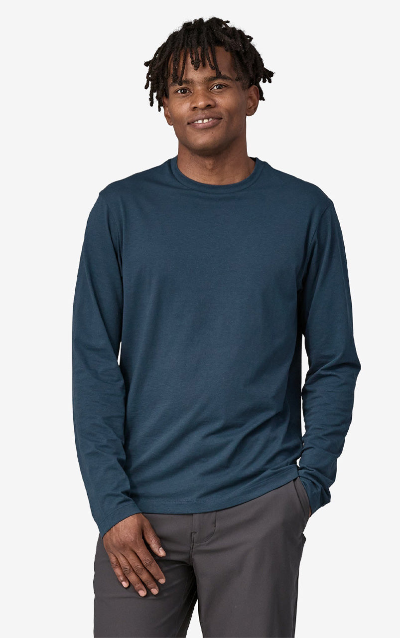 M's L/S Essential Tee Tidepool Blue