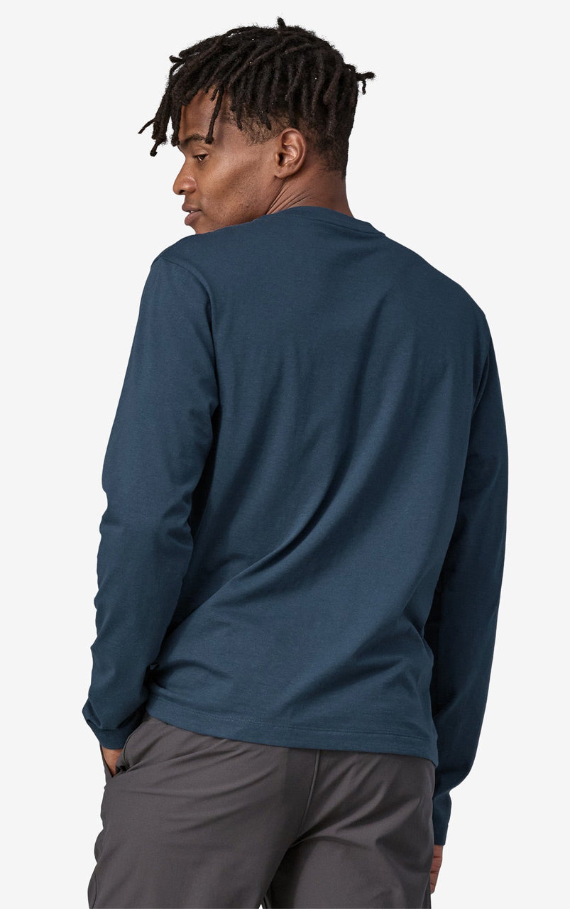 M's L/S Essential Tee Tidepool Blue