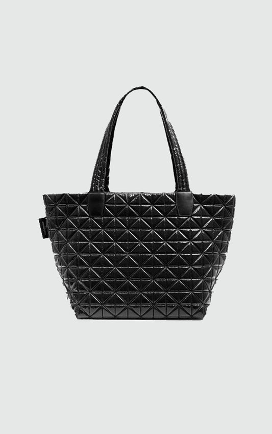VEE TOTE SMALL  BLACK VINYL