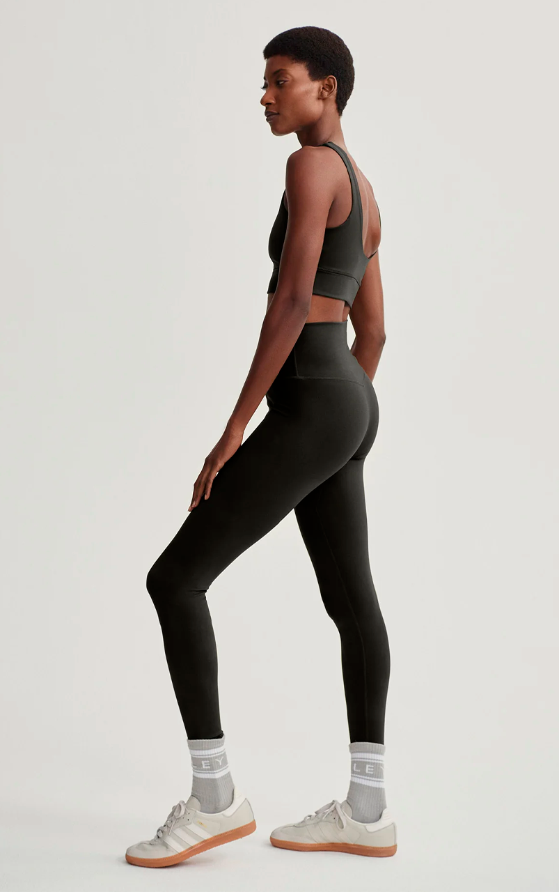 freesoft high rise legging 25 dark resin green