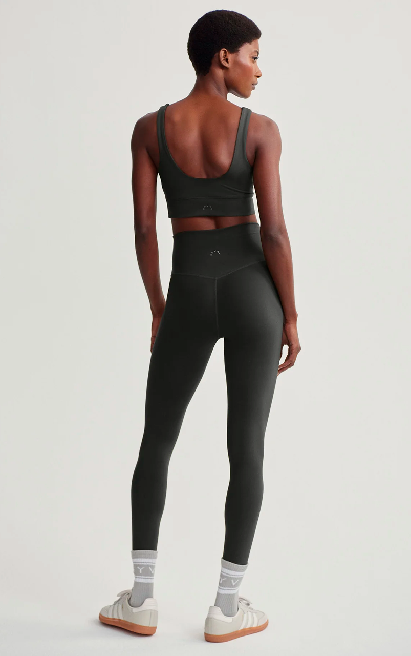 freesoft high rise legging 25 dark resin green