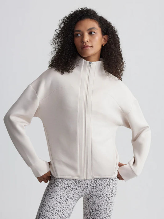 tayah zip through midlayer silver grey