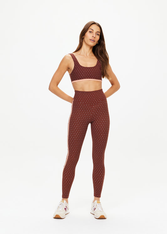 MAHO 25IN HIGH RISE MIDI PANT POLKA DOTS
