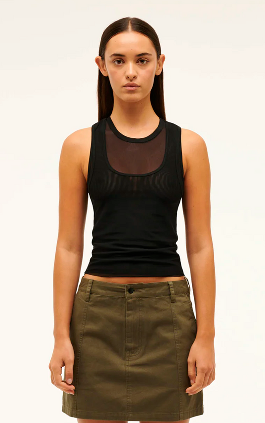 MESH TANK BLACK
