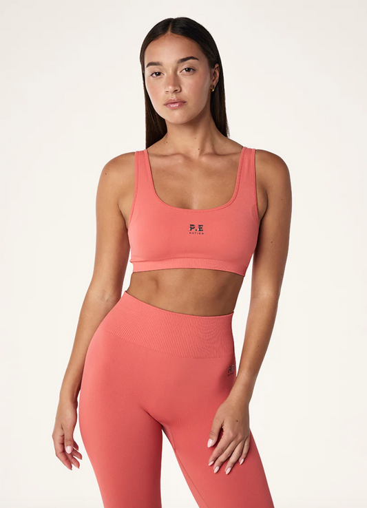 RESTORE SEAMLESS SCOOP BRA BRICK RED