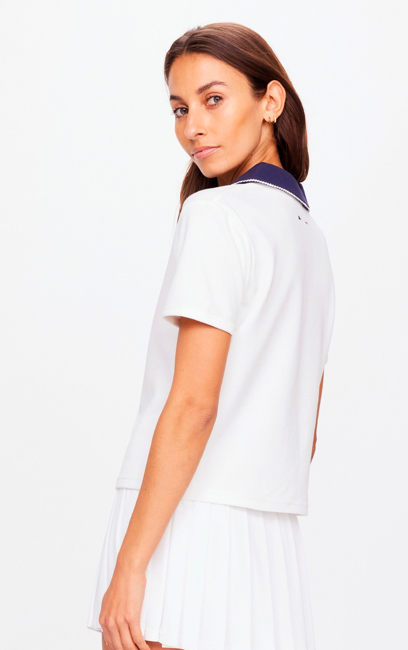 JACOBS V NECK COLLARED POLO WHITE
